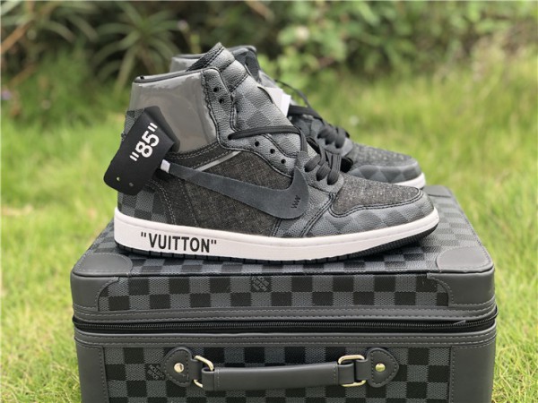 Air Jordan 1 x Louis Vuitton x Off-White Black AQ0818
