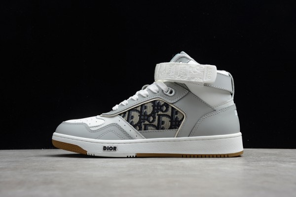 Dior B27 High Top Sneaker Gray White 3SH132ZIR_H165