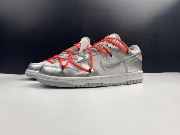 Off-White x Nike Dunk SB Low Silver White CT0856-800