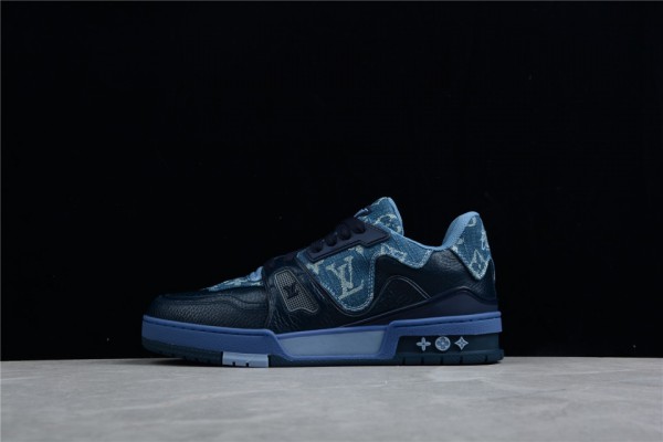 LV Trainer x Nigo Blue Denim Sneaker 1A9IQH