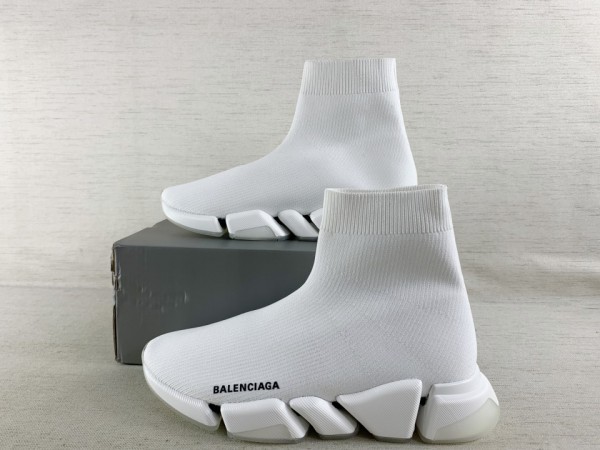 Balenciaga Speed 2.0 Sneaker White Clear Sole