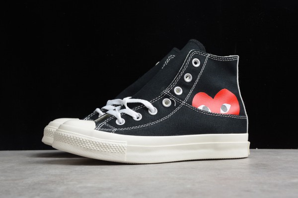 2021 CDG Play x Converse Chuck Taylor All Star 70 Hi Black 1CL876