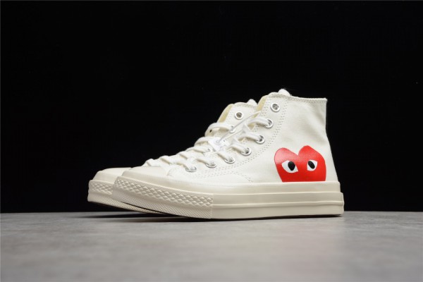 CDG Play x Converse Chuck Taylor All Star 70 Hi White 150205C