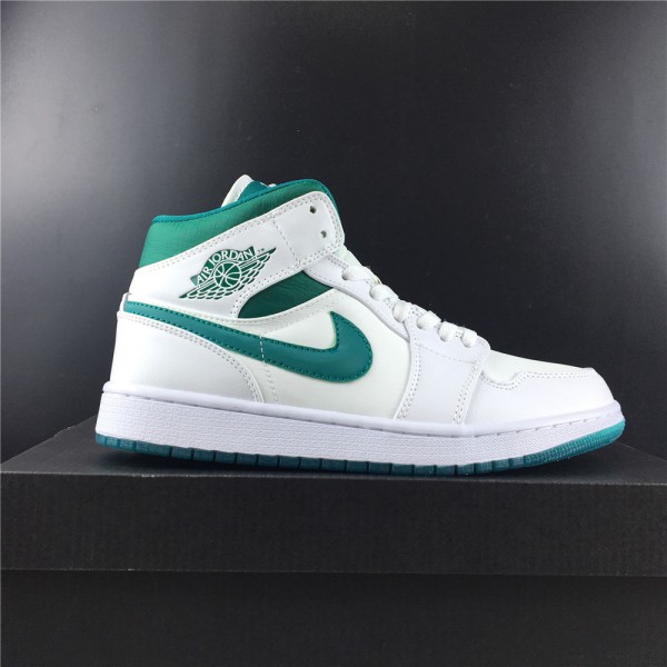 Air Jordan 1 Mid White Mystic Green - CD6759-103