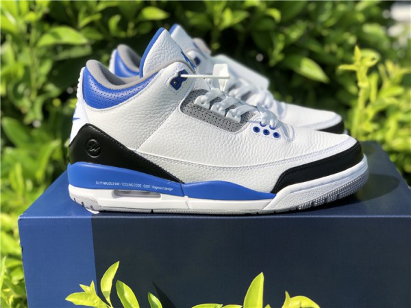 Air Jordan 3 Retro White Blue Basketball Shoes -  CT8532-040