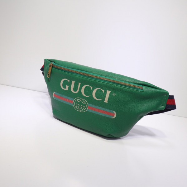 Gucci Print Leather Belt Bag