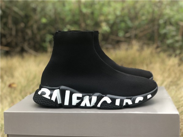 Balenciaga Graffiti Speed Sneaker Black 605942-W05GE-1006