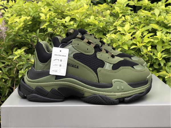 Balenciaga Triple S Black & Khaki 211342M237013