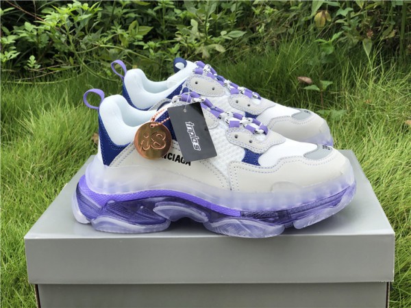 Balenciaga Triple S Clear Sole White Purple 544351-W09E1-1322