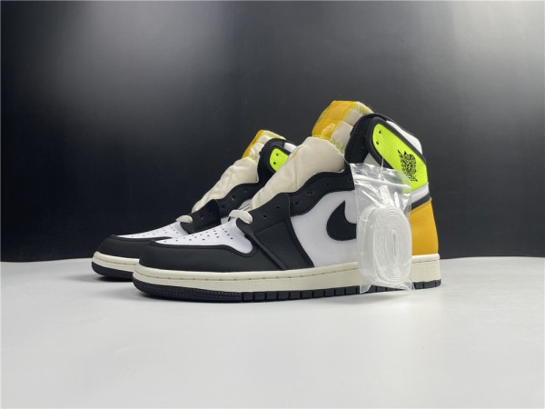 Jordan 1 Retro High White Black Volt University Gold 555088-118