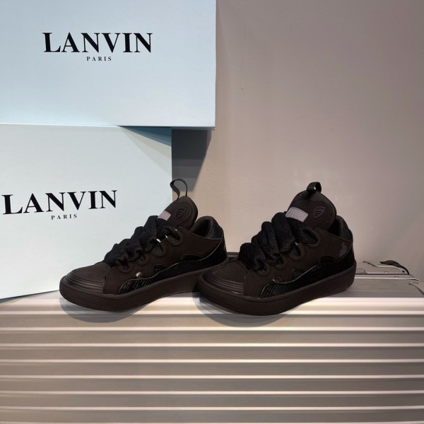 Lanvin Leather Curb Sneaker