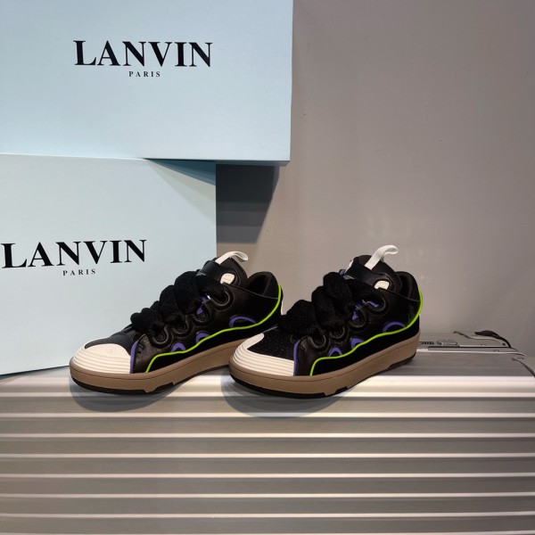 Lanvin Leather Curb Sneaker