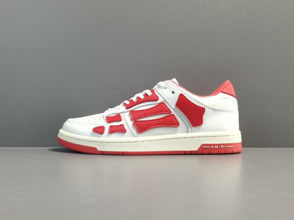 AMIRI Skel Top Low Whtie Red