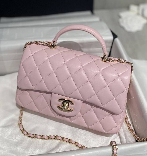 Chanel CF Handle Light Pink Flap Bag