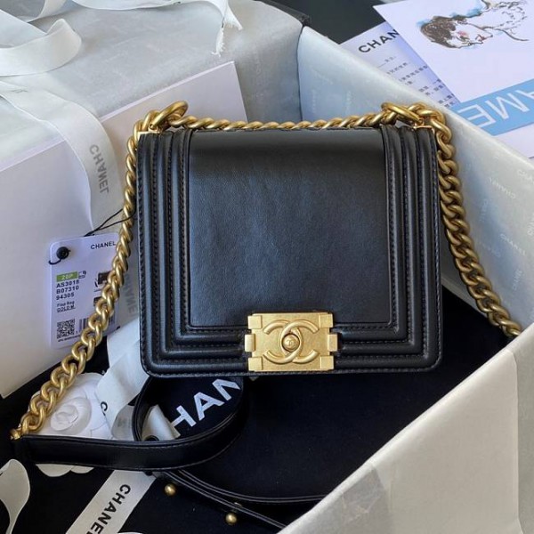 Chanel Mini Le Boy Smooth Calfskin Leather