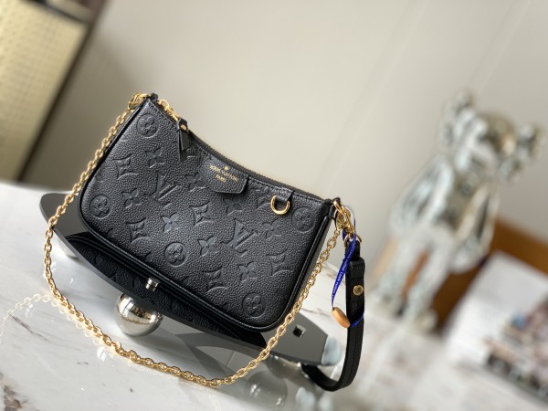 Louis Vuitton Easy Pouch on Strap Monogram Empreinte Leather Neutral