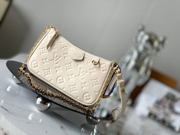 Louis Vuitton Easy Pouch on Strap Monogram Empreinte Leather Neutral