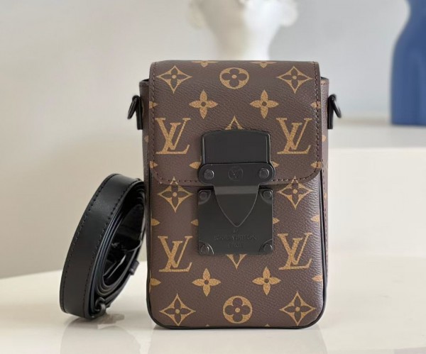 Louis Vuitton S-Lock Vertical Wearable Macassar Monogram Bag