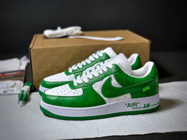 Louis Vuitton Nike Air Force 1 Low By Virgil Abloh White Green