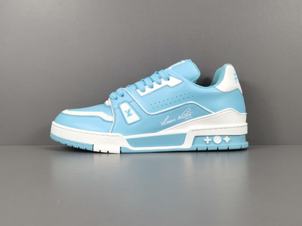 LV Trainer Sneaker Light Blue