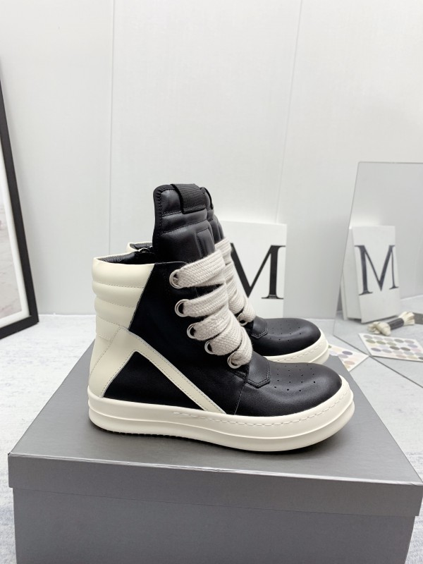 Rick Owens FW22 Strobe Geobasket ‘Black And Milk’ ru02b2894lpow1-911