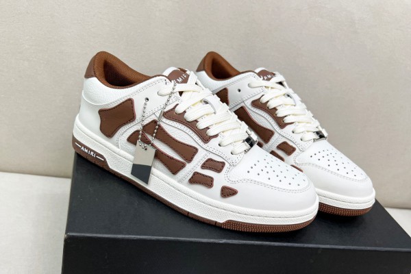 AMIRI Skel Top Low Whtie Brown