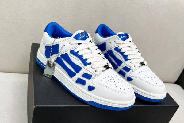 AMIRI Skel Top Low Whtie Blue