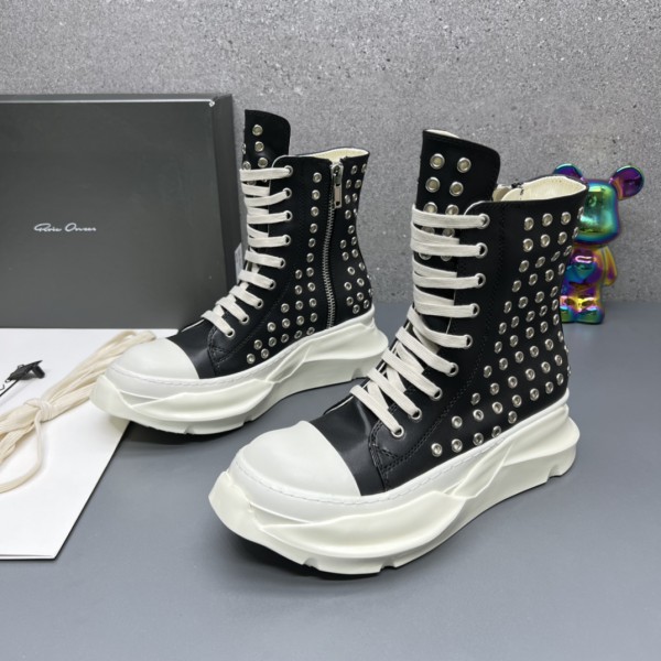 Rick Owens DRKSHDW Black Abstract Sneakers