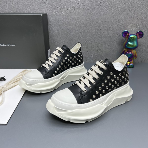 Rick Owens DRKSHDW Black Abstract Sneakers