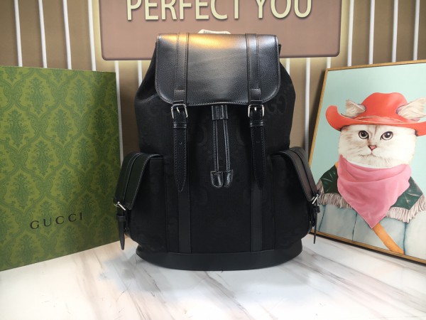 Gucci Black Jumbo GG Backpack
