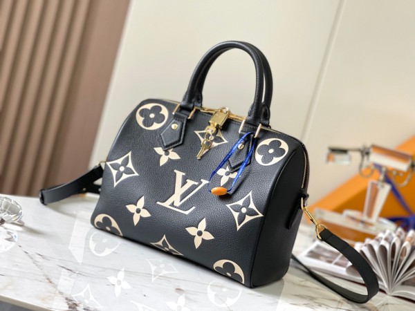 Louis Vuitton Speedy Bandoulière 25 Bicolor Monogram Empreinte Leather