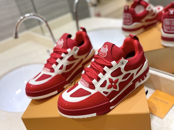 LV Skate Sneakers - Red