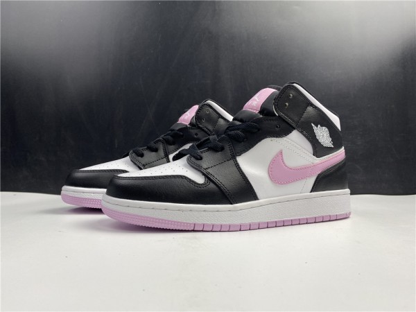 Jordan 1 Mid White Black Light Arctic Pink (GS) 555112-103