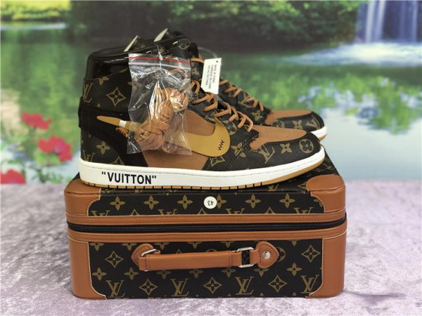 Off White x Air Jordan 1 "Off-Louis" Monogram 