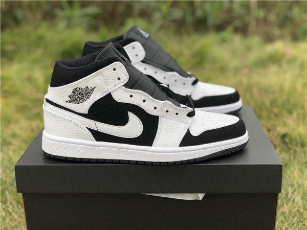 Air Jordan 1 Mid “Tuxedo” White Black - 554724-113