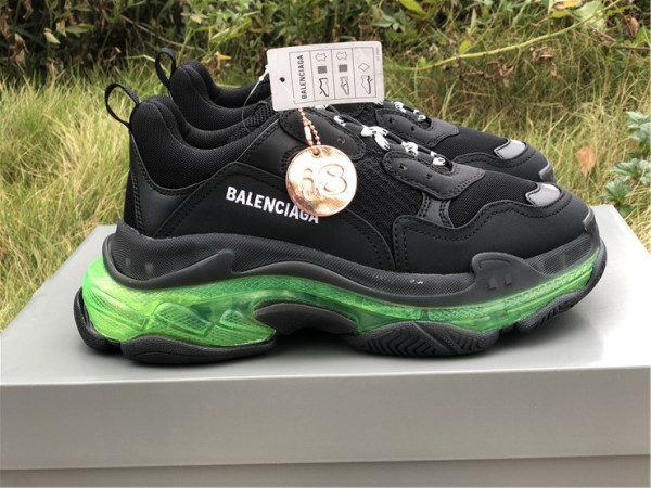 Balenciaga Triple S Clear Sole Black Green BAL-N30