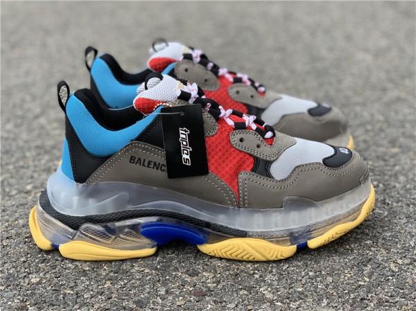 Balenciaga Triple S Clear Sole BlueRed 541624-W09O1-2120