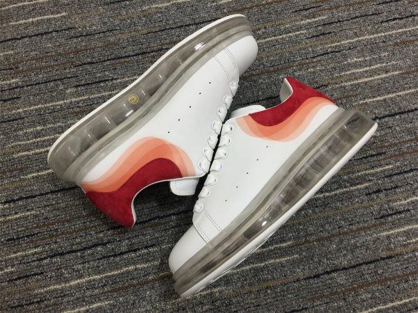 Alexander McQueen Oversized Sneaker White Red Clear Sole