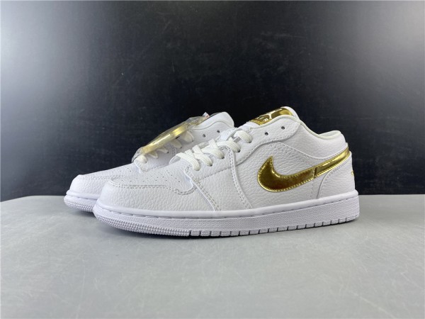Jordan 1 Low White Metallic Gold CZ4776-100