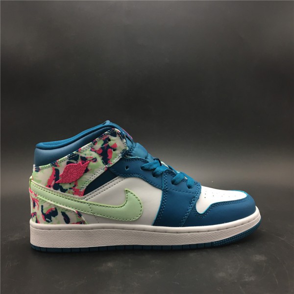 Air Jordan 1 Mid Paint Stroke (GS) - 555112-300