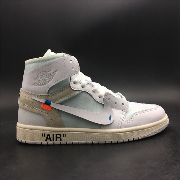 OFF WHITE x Air Jordan 1 Retro High White - AQ0818-100