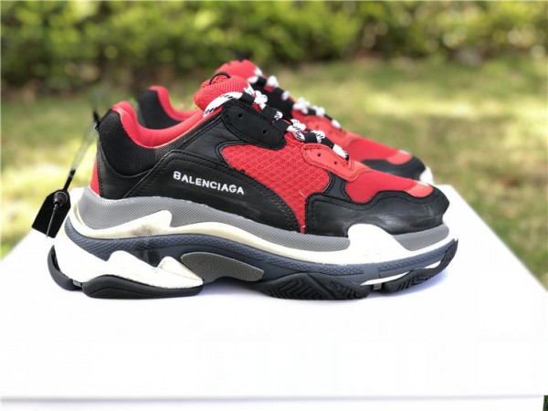 Balenciaga Triple S Red Black (Pre-Distressed) 516440-W09O7-6576