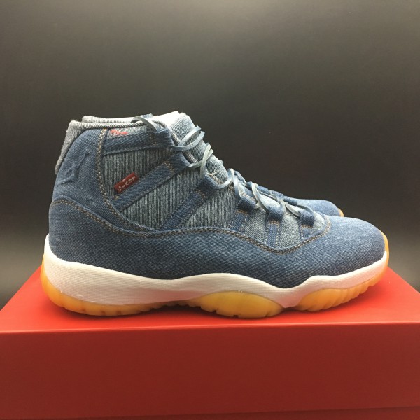 Levis x Air Jordan 11 Denim Sail Game Red (2018 ) - 914433 401