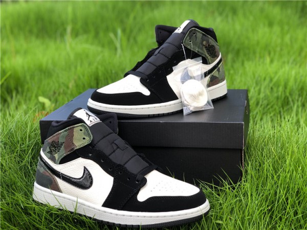 Air Jordan 1 Mid Camo Green - CW5490-001 