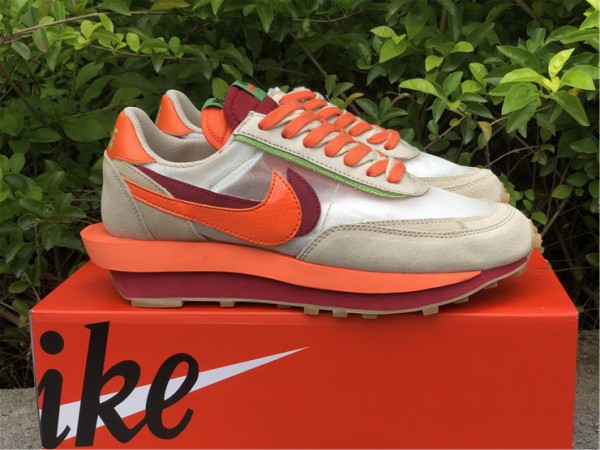 Nike LDWaffle CLOT sacai Net Orange Blaze DH1347-100