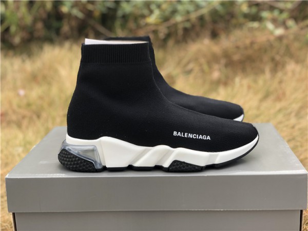 Balenciaga Speed Clear Sole Sneaker Black/White 517319-W07U0-1000