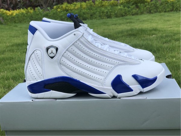 Air Jordan 14 Retro White Hyper Royal - 487471-104