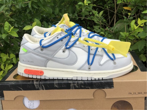 Off-White X Nike Dunk Low Grey Blue DM1602 112