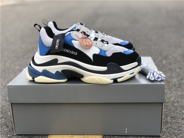 Balenciaga Triple S White-Black-Blue BAL-N33 