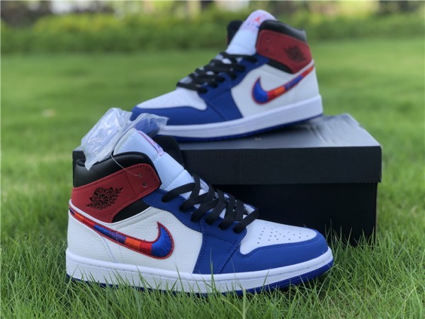 Air Jordan 1 Mid Multi-Color Swoosh - 852542-146